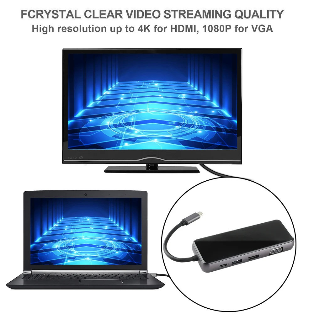 5/6/8/10 Порты мульти Тип C док-станция USB C концентратор USB C до USB 3,0 HDMI 3,5 мм аудио RJ45 адаптер для MacBook