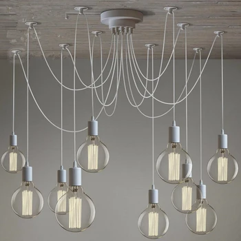 

restaurant nordic chandeliers retro for living room bedroom dining room wire Adjustable E27 white chandelier lighting
