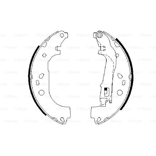 Колодки барабанные\ Fiat Doblo all 02 BOSCH 0 986 487 717