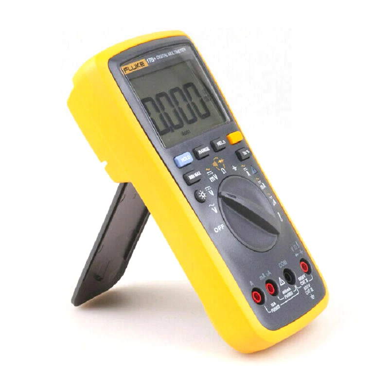 Fluke 17B+ Высокоточный цифровой мультиметр 4000 AC/DC ток и напряжение измеритель частоты+ Портативный мягкий мешок