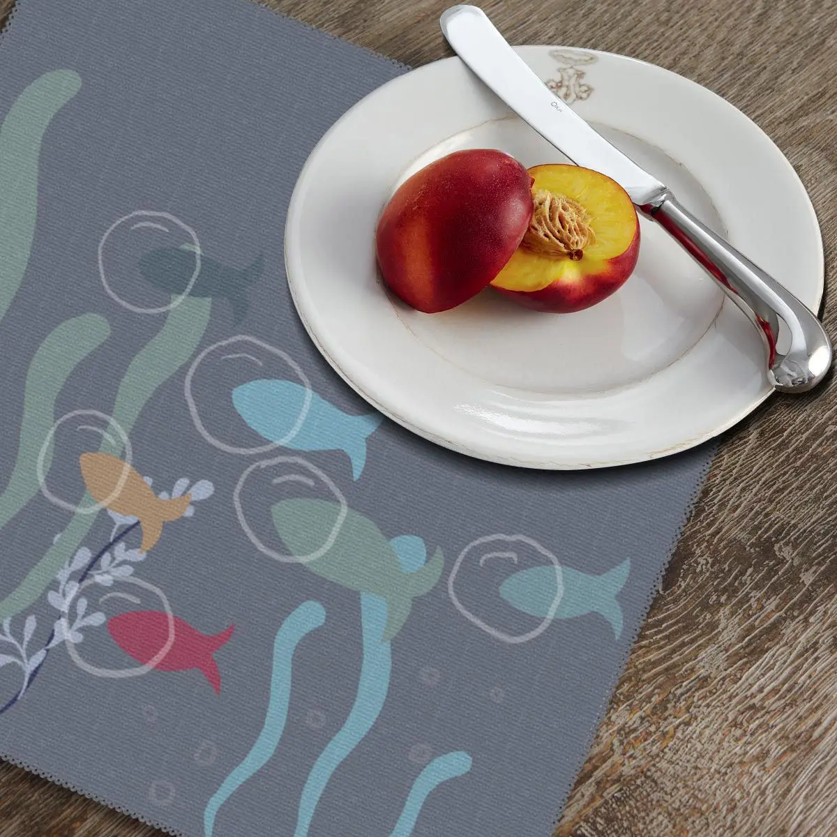 Placemat for dining table CoastersMergulhador Scuba Diver Snorkeling Polyster Cup Coffee Table Mats Kitchen 6pcs Home Decor