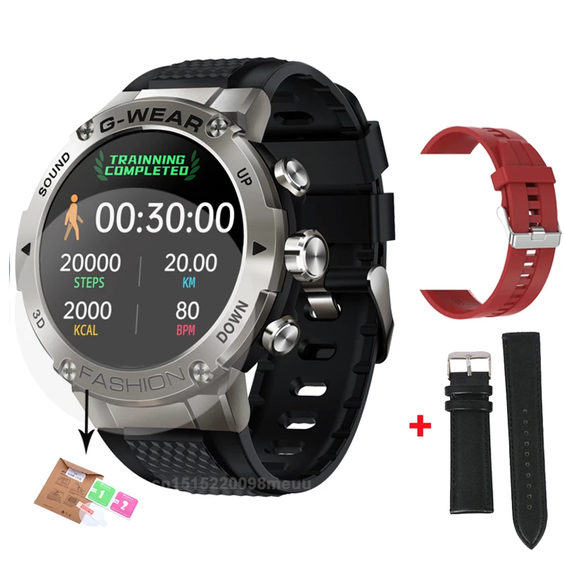 Sports Smart Watch Men BT Phone Call Customize Watch Faces Music Fitness Tracker Super Long Standby Smartwatch Android IOS K28H 