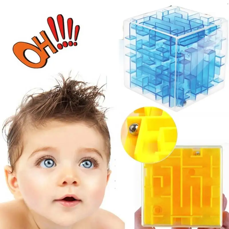 

1 pc Children's 3D three-dimensional maze toys educational fun games children's enlightenment toys four colors are available