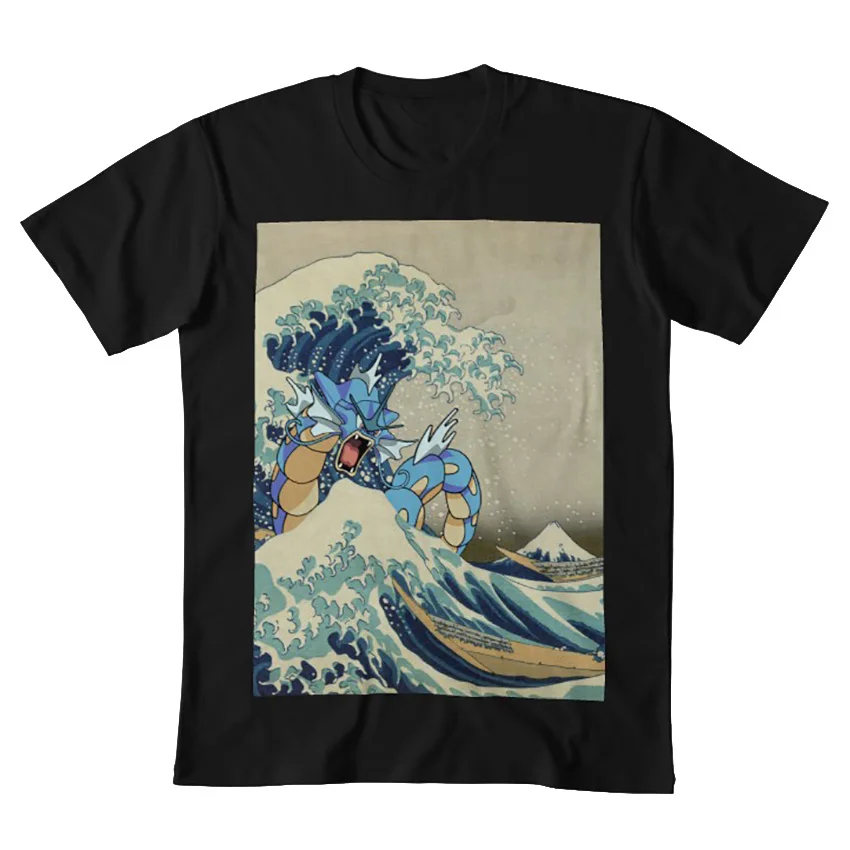 Большая волна от Gyarados футболка gyarados большая волна от kanagawa большая волна Япония Аниме вода magikarp синий