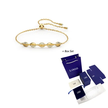 

2020 SWA New SHELL Golden Shell Shape Shell Pavé Zircon Golden Bracelet Female Fashion Luxury Romantic Birthday Jewelry Gift