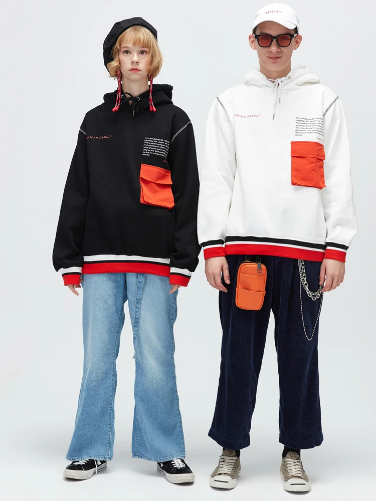 OSCN7 High Street печати флисовая толстовка женщина осень уличная плюс бархатные толстовки оверсайз женщины 932