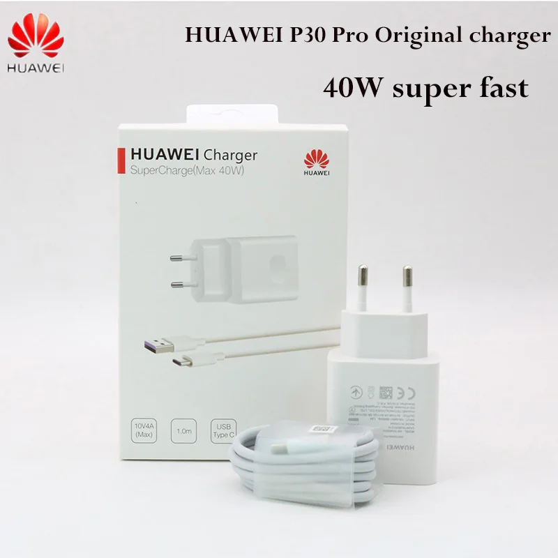 Быстрое зарядное устройство huawei Supercharge 10V 4A 40W адаптер 5A type C кабель для передачи данных для mate 20 pro RS Honor 10 Magic 2/P20 pro