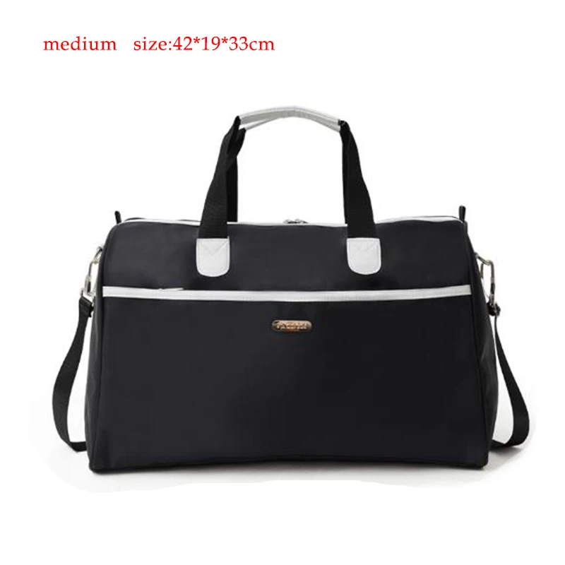 Medium Black Wobag модная оксфордская вместительная Портативная сумка для багажа высокого качества, водонепроницаемая дорожная сумка для женщин и мужчин, сумка-тоут - Цвет: Medium Black