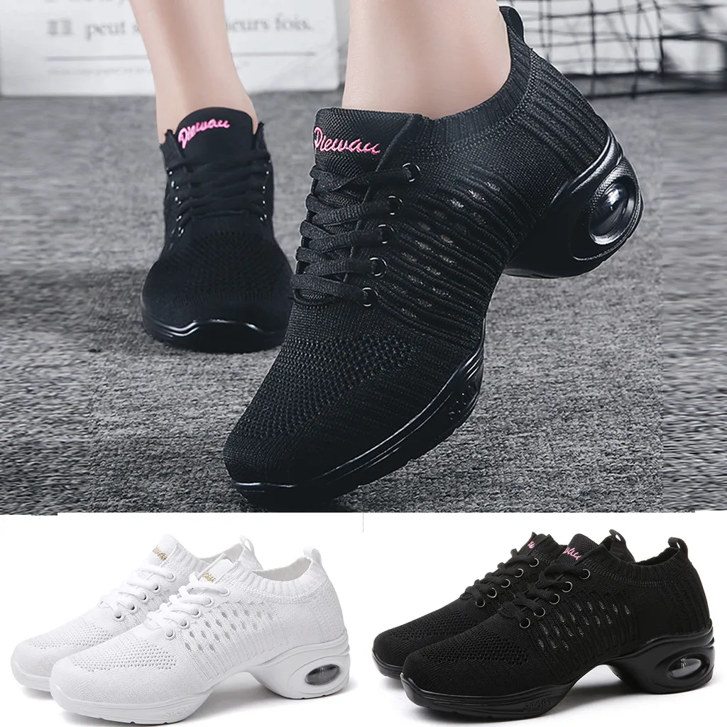 KANCOOLD обувь в стиле джаз из сетчатого материала; женские современные танцевальные кроссовки на мягкой подошве; дышащая легкая обувь для танцев и фитнеса; Размеры 35-40