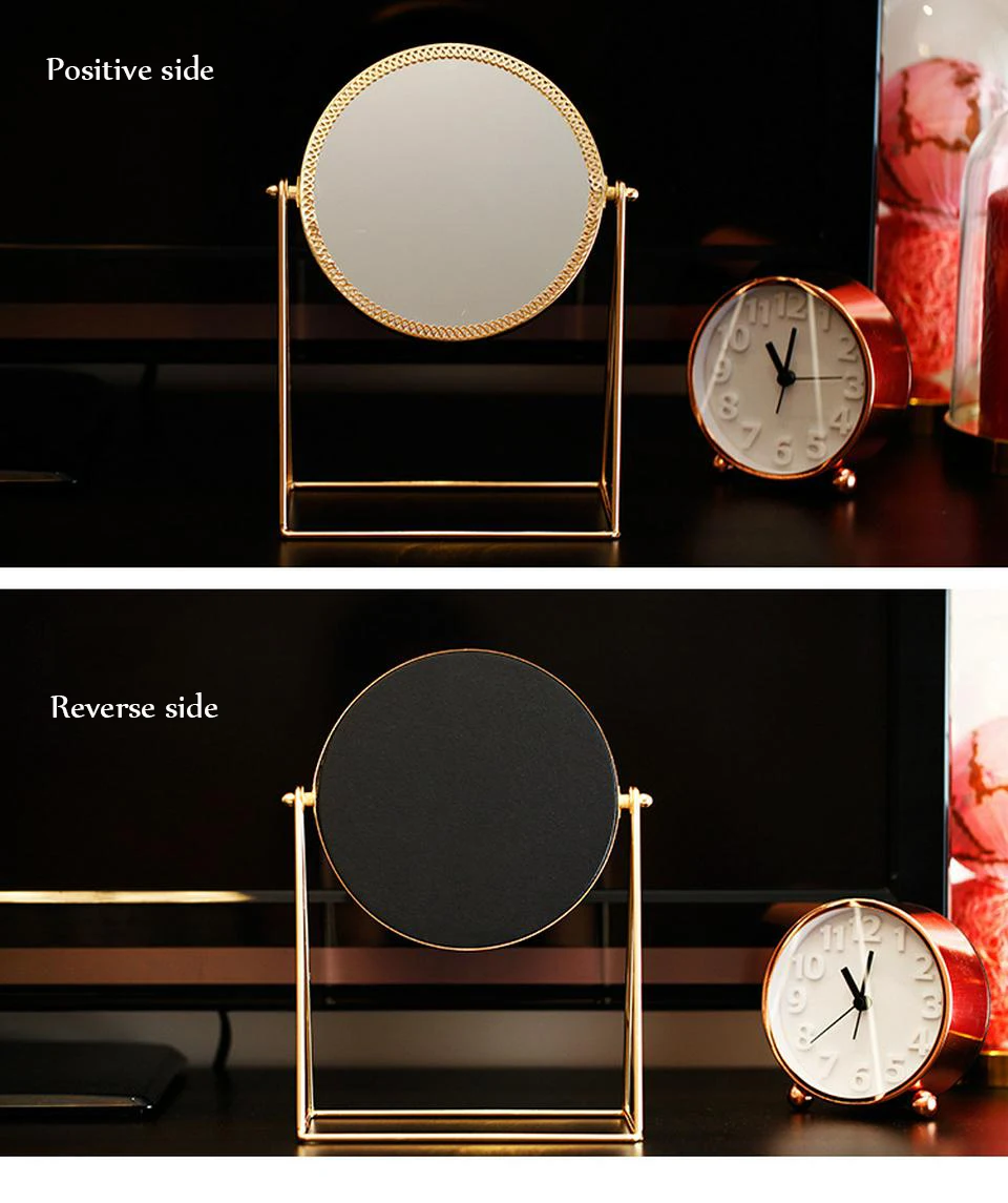 Легкий роскошный простой металлический трехмерный макияж туалетный столик с зеркалом креативное украшение дома для подарков Декор комнаты зеркало