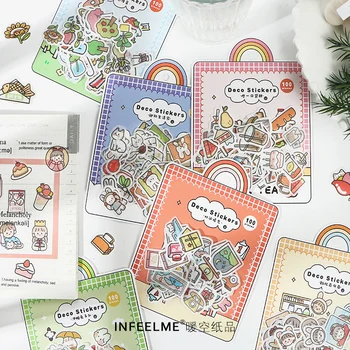 

100Pcs \ Kawaii DIY Sticker Decor For Laptop Phone Trunk Album Diary Calendar Scrapbook Student Stationery Office Supplies