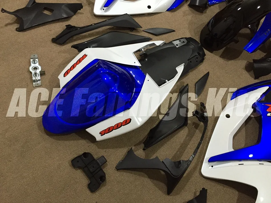 Мотоциклы полные Обтекатели подходят для Suzuki GSXR1000 K5 2005 2006 GSXR-1000 05 06 ABS пластик инъекции хороший белый синий