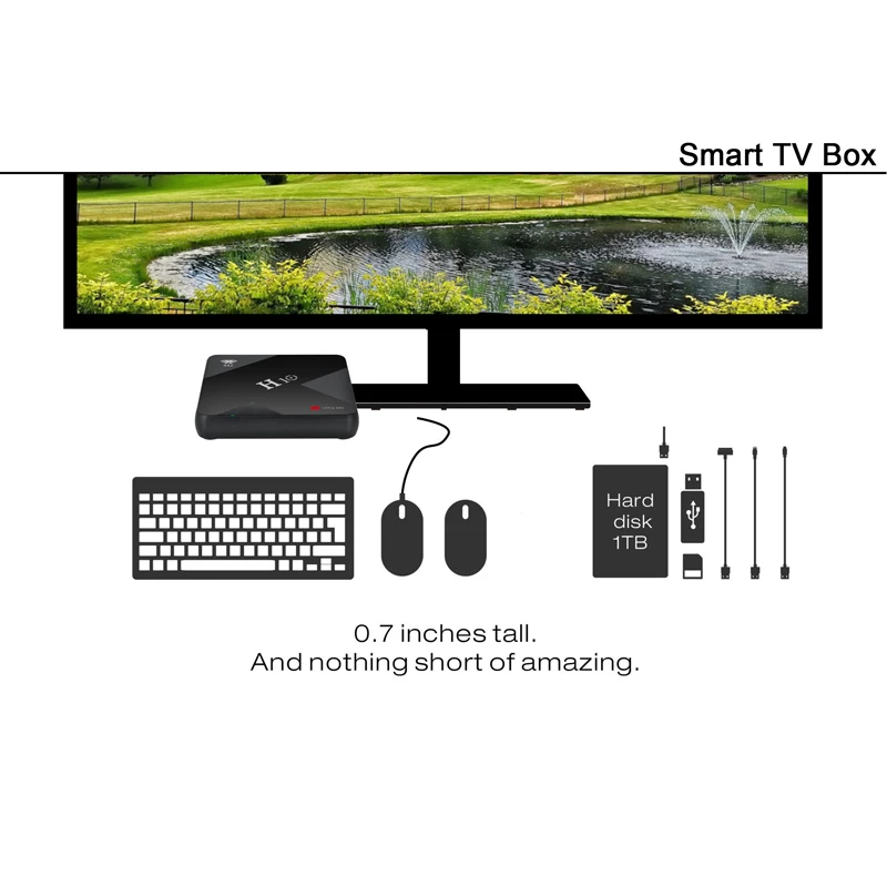 H10 Android 9,0 Smart tv Box 4G 64G 2,4& 5GHz двойной WiFi Allwinner H6 четырехъядерный USB 6K Netflix Google плеер Youtube медиаплеер