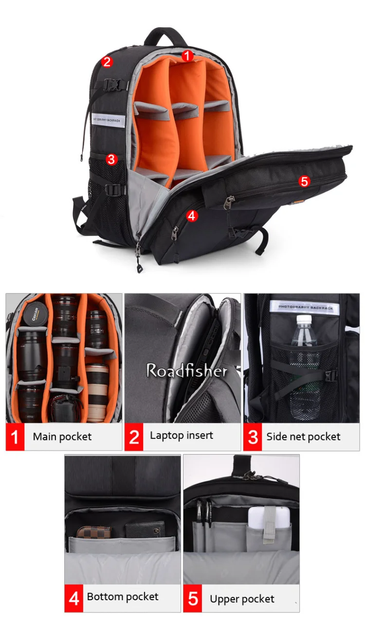 Professional dslr Camera Backpack Canon Nikon Bag SP-SY09-13