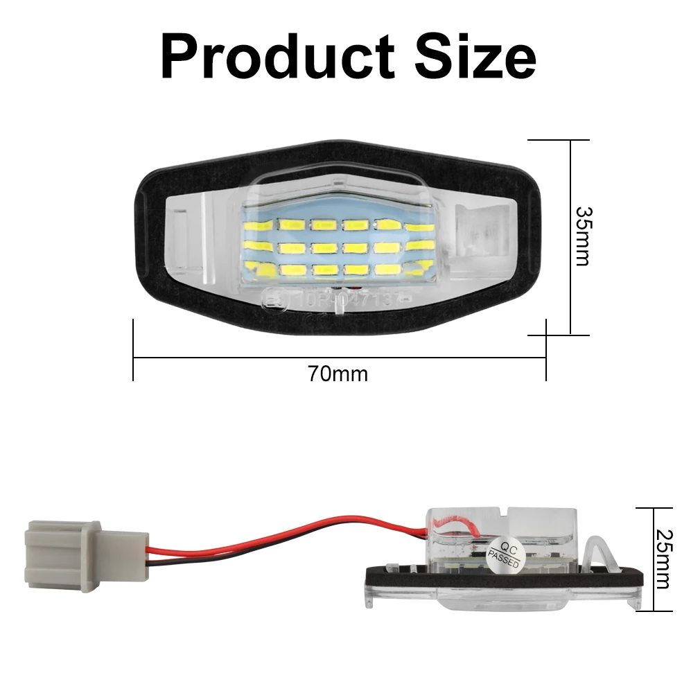 2pcs Canbus Xenon White Led Car Number License Plate Lights For