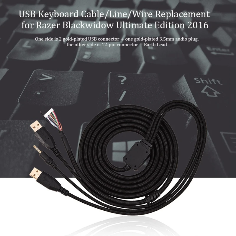Usb-кабель для клавиатуры 2,5 м для мыши razer Blackwidow Ultimate Edition