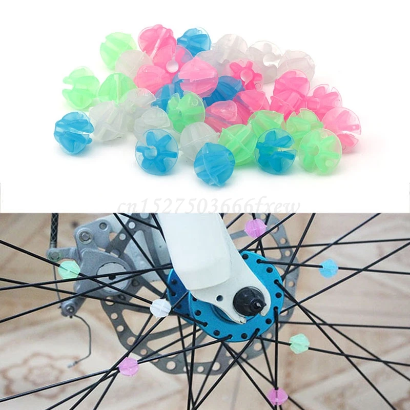 36Pcs Colorful Plastic Cycle Bike Wheel Spoke Clip Luminous Beads Bicycle Decors bicycle parts,bike accessories