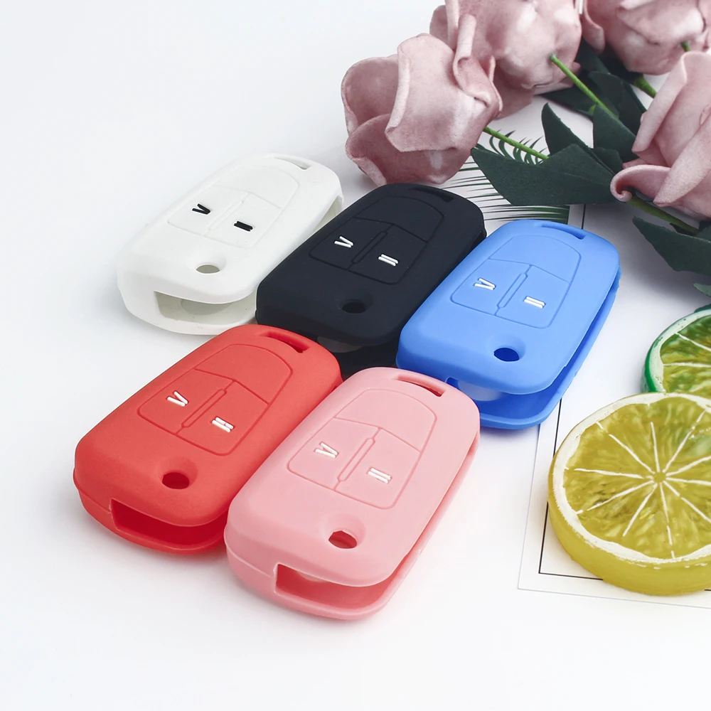2 Buttons Car key Silicone Cover Protector Holder For Vauxhall Opel Astra H Corsa D Vectra C Zafira Astra Vectra Signum