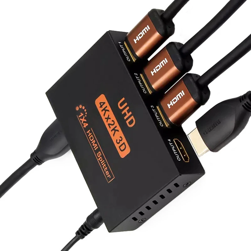 Сплиттер Trumsoon HDMI 1x2 1x4 Переключатель концентратор 1080P 4K для ТВ приставки PS4 ПК DVD
