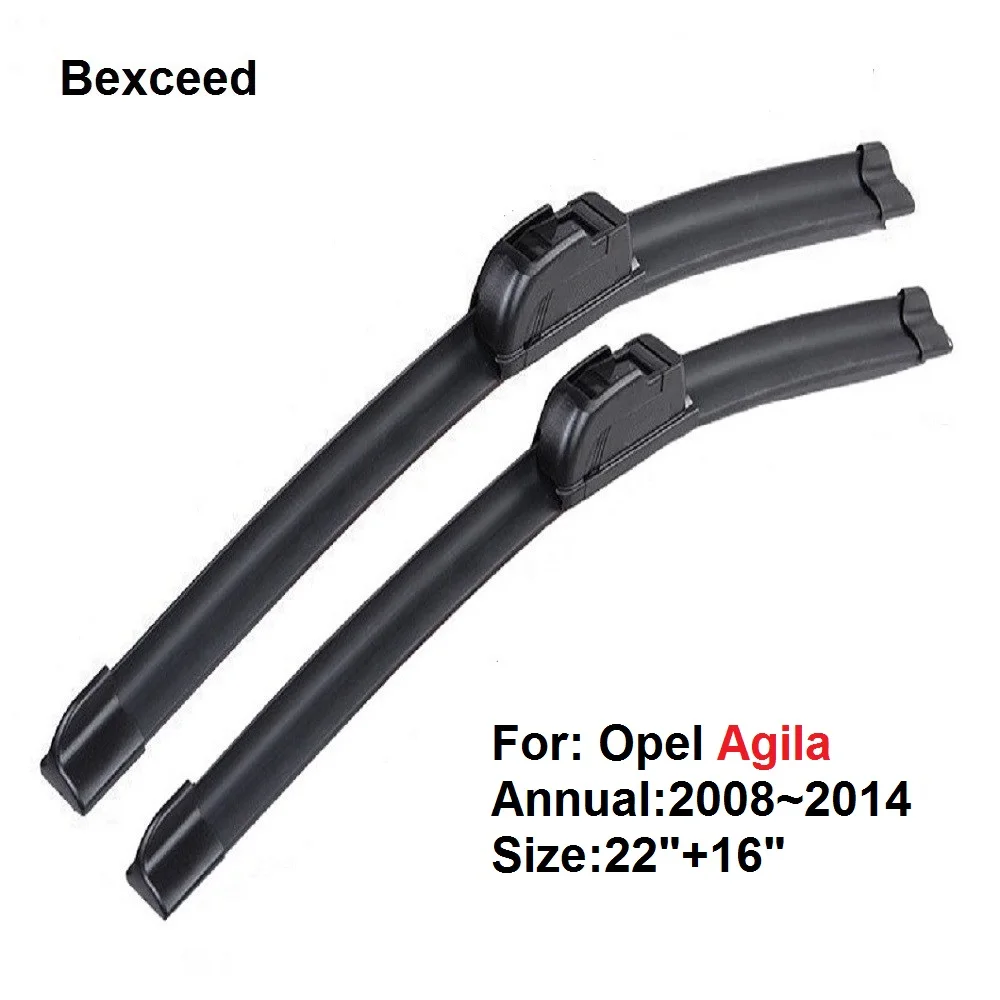 For Opel Agila Bexceed of Car Windshield Windscreen flat Wiper Blade 22"+16" 20082014
