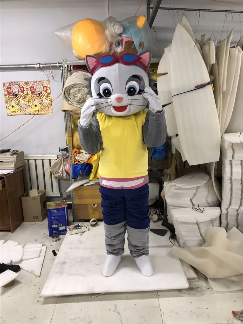 

New Version happy cats Mascot Costume Adult Birthday Party Fancy Dress Halloween Cosplay Outfits Clothing Xmas