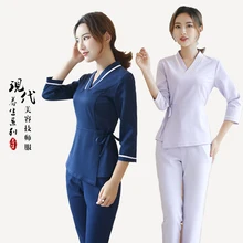 2009 новых осенью и зимой Beauticians'workwear, Для женщин Красота салон здоровья зал High-end Модный костюм в Корейском стиле темперамент