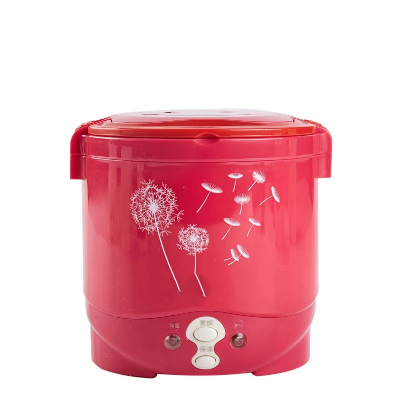 

1L Portable Cooking Pot In home 220V 24/12VTruck Car Electric Mini Rice Cooker Multifunctional Electric Lunch Box for two person