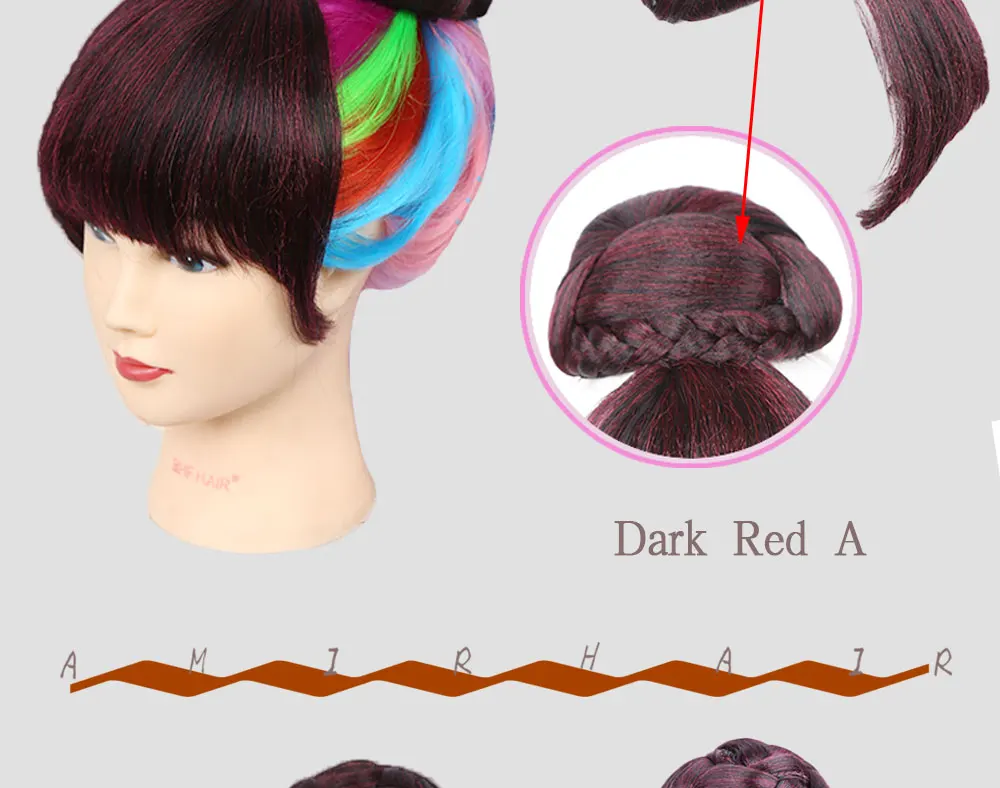 Накладные волосы челка для наращивания на заколках синтетические волосы булочка шиньон для женщин шнурок конский хвост Updo аксессуары для волос