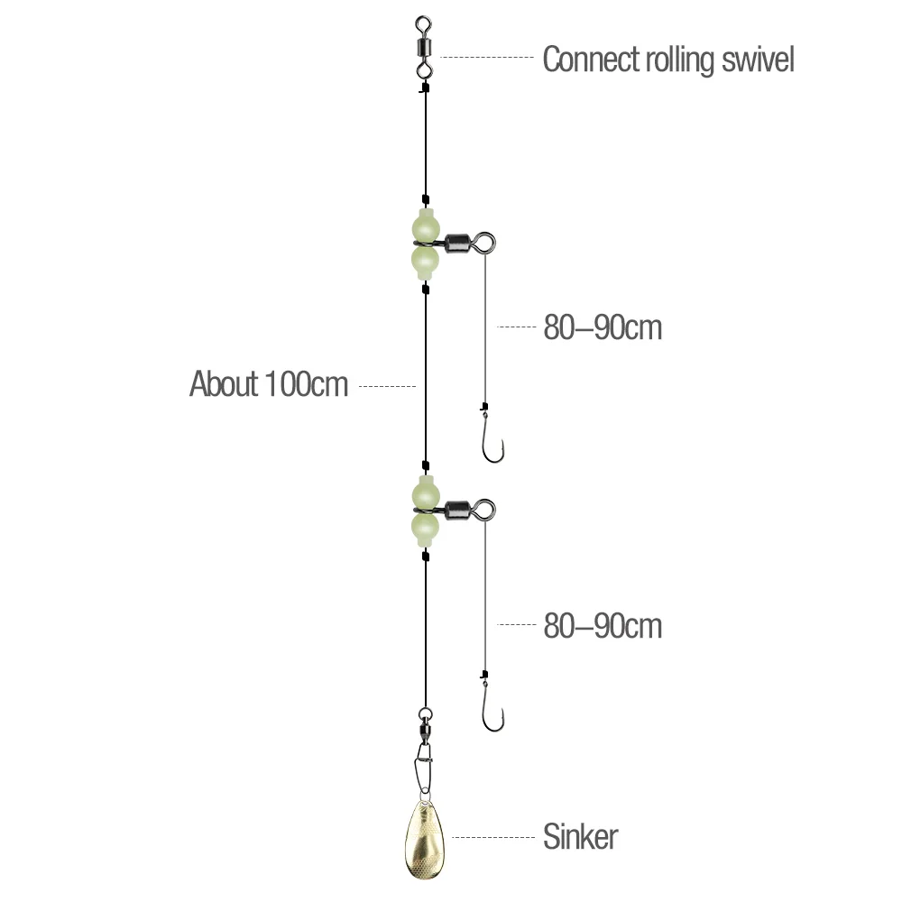 DONQL 2050Pcs 3 Way T-shape Fishing Connector Luminous Barrel Swivel Ring Fishhook Lure Line Connector High Quality Fish Tackle主图03 (3)