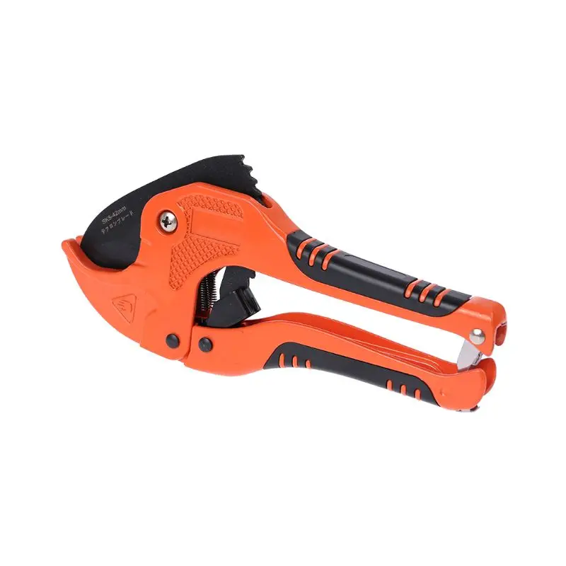 

PVC Pipe Cutter 42mm Aluminum Alloy Body Ratchet Scissors PU/PP/PE Hose Tube Cutting Hand Tools K4UA