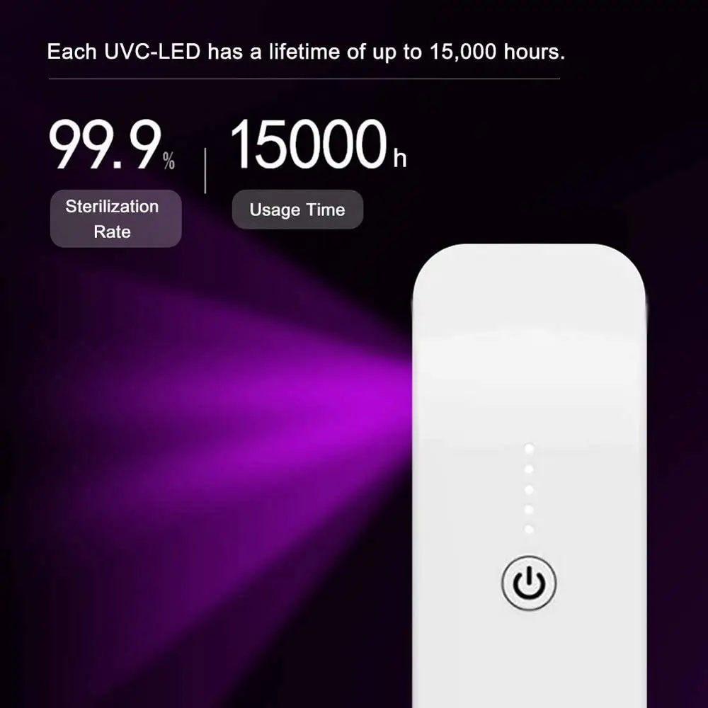 

New Handheld LED UV Germicidal Lamp Personal Care Portable UV UVC Sterilizer Stick Disinfection Equipment for Home Office