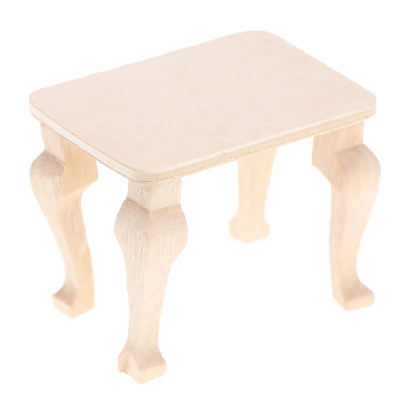 Mini Table en bois meubles jouets 1:12 maison de poupée Miniature accessoires bricolage maison de poupée décor bébé jouets