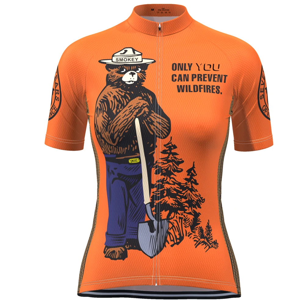 HIRBGOD велосипедная одежда Америка медведь Смоки оранжевый может на заказ Велоспорт Джерси только вы можете предотвратить лесные пожары Джерси, TYZ082-03