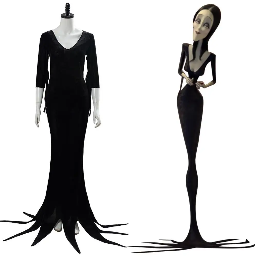 morticia addams fancy dress plus size