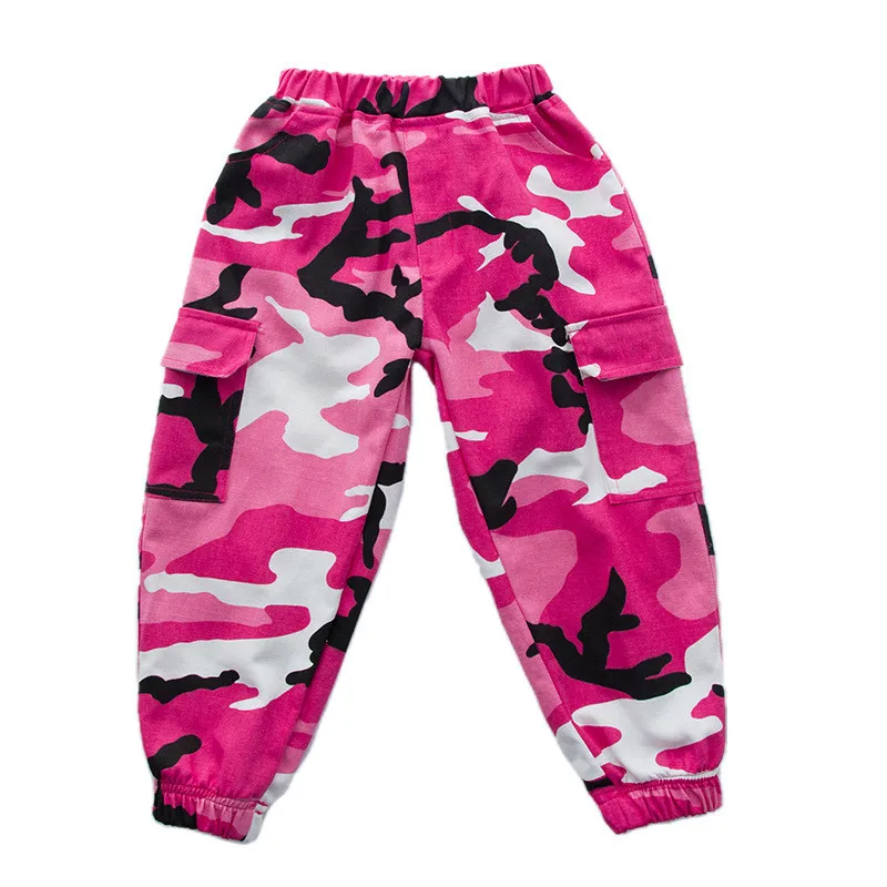 kids pink camo pants