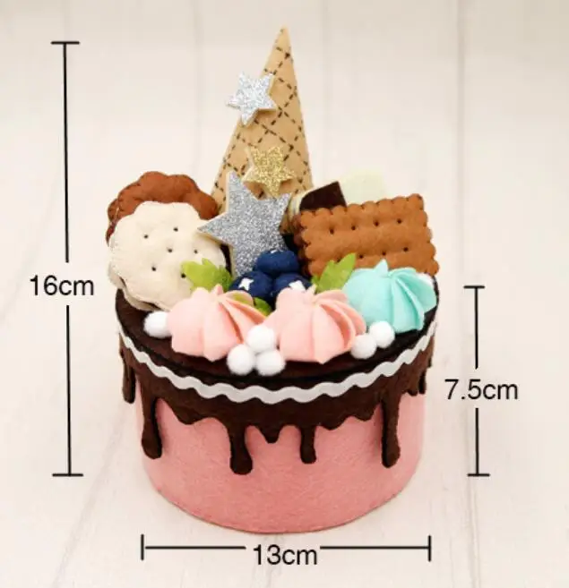Double-layer Cake Box Felt kit Non-woven cloth Craft DIY Sewing