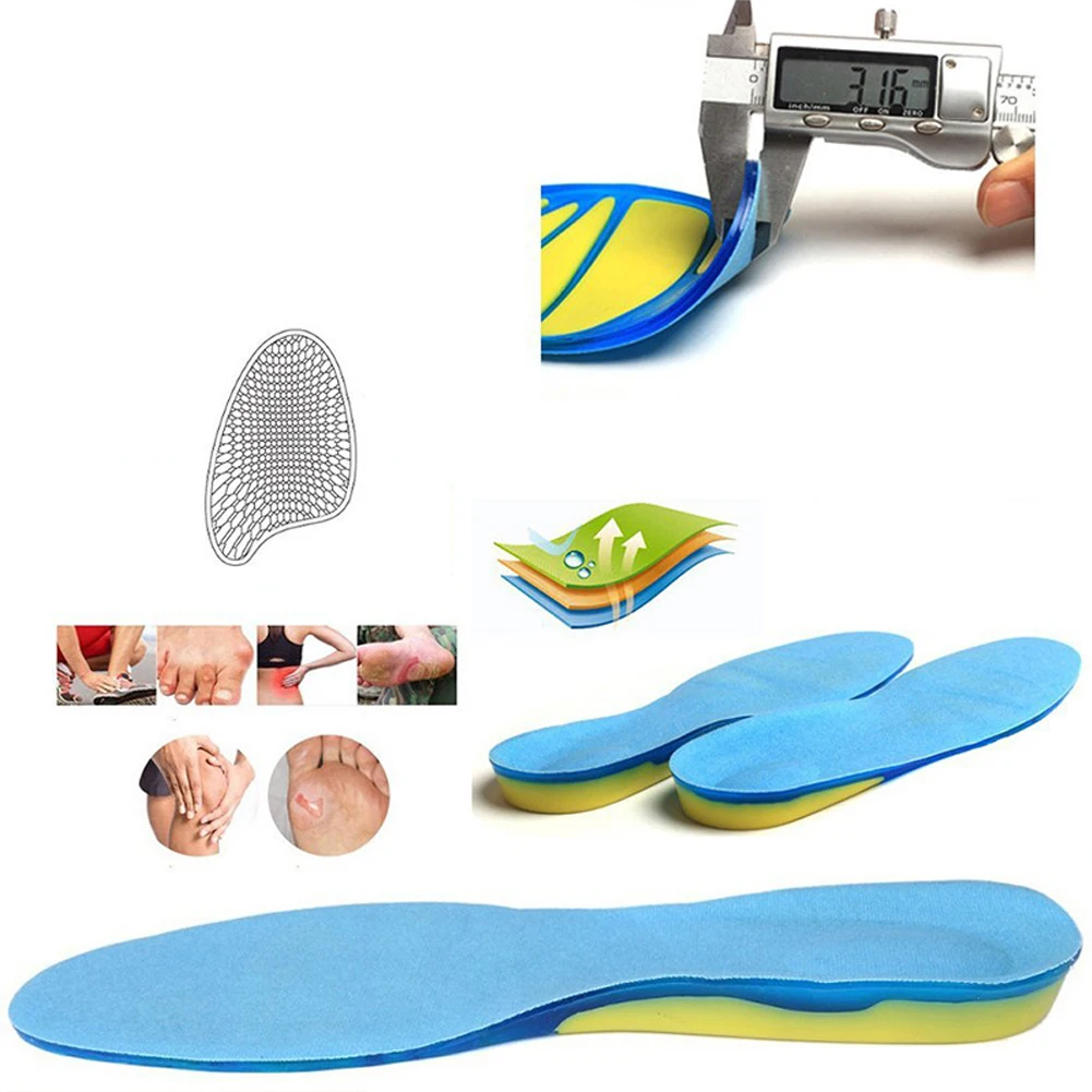 Insert Nonslip Insole Stable Shock Absorption Sport Walking Orthopedic
