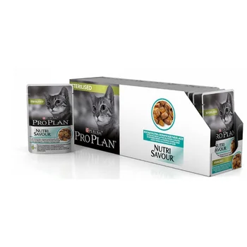 

Pro Plan Nutrisavour Sterilised пауч для стерилизованных кошек и котов (кусочки в соусе), Cat food, for cats 24*0,085 кг