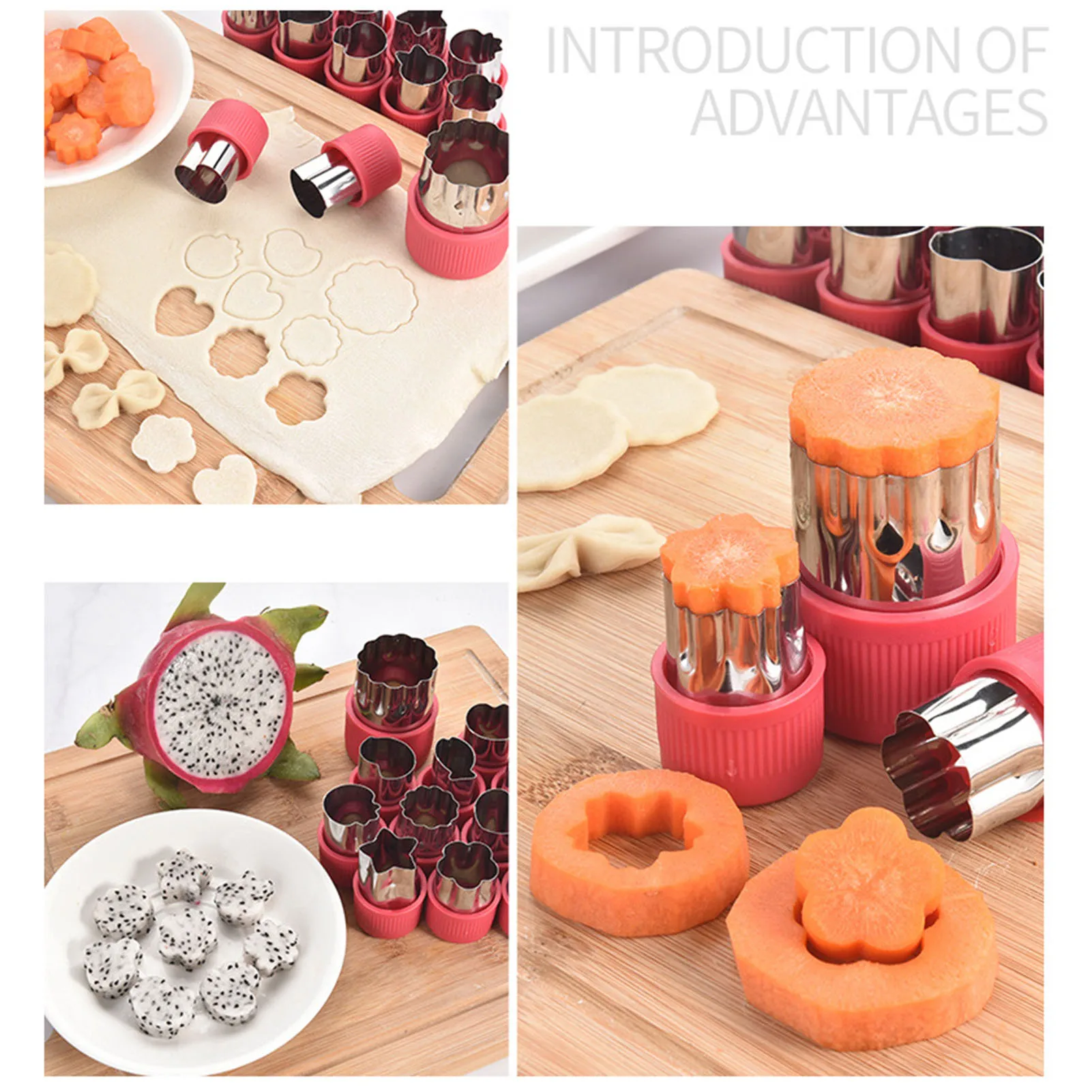 Cookie Cutter Vegetable Shaping Mold 12Pcs/set Kitchen Tool Cutter Mold Cake Cutting Vegetable Fruit DIY Cutting Set Bento Decorative Shaper