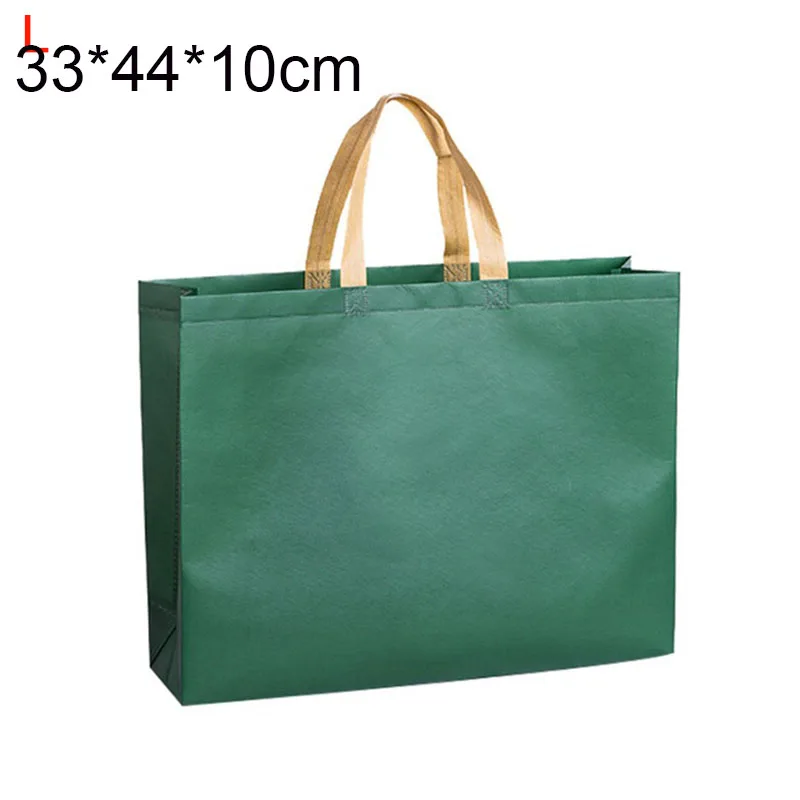 Orange Women Foldable Recycle Shopping Bag Reusable Shopping Tote Bag Large Capacity Non-Woven Fabric Shopper Bag Grocery Pouch - Color: Orange