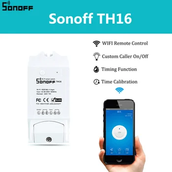 

Sonoff TH16 Smart home WiFi Smart Switch 16A Temperature and Humidity Sensor Smart Home Remote Controller automation module