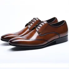 Genuine Cow Leather Square Toe Men's Brogues Dress Shoes Oxfords Black Wine Red Luxury Designer Lace-up Party Shoe Genuine Cow Leather Square Toe Men's Brogues Dress Shoes Oxfords Black Wine Red Luxury Designer Lace-up Party Shoe