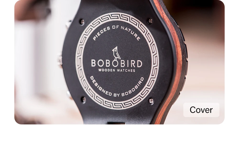 Relógio masculino personalizado bobo bird, relógios luxuosos