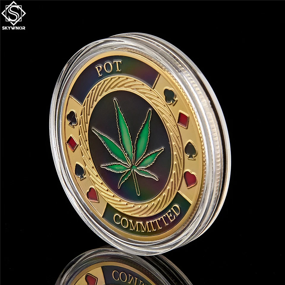 POT совершенный металлический покер чип казино вызов Золотая монета счастливый сувенир Персонализированная коллекция Токен монет