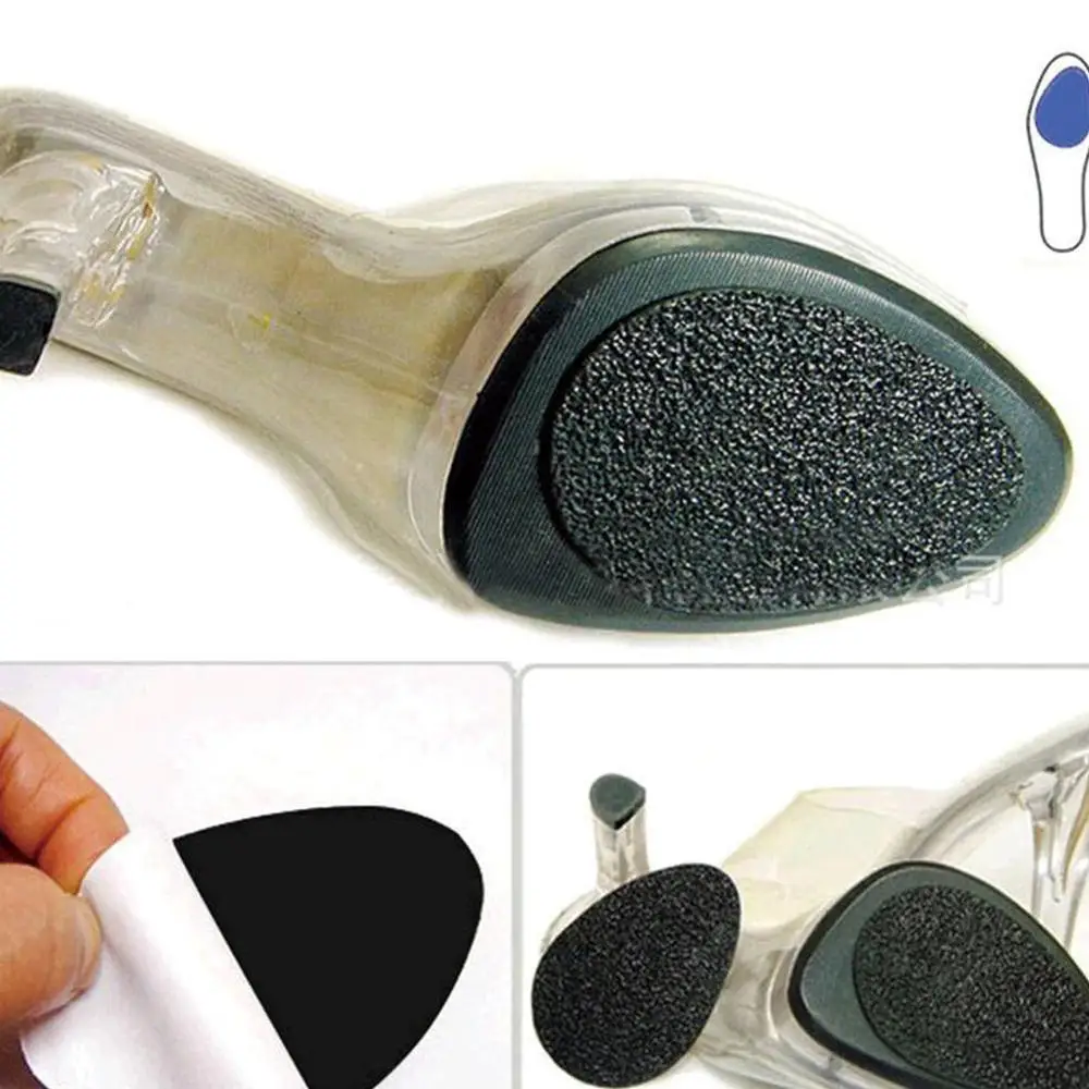

New Fashion 1 Pair Women Rubber Anti-Slip Shoes Heel Sole Grip Protector Pads Non-Slip Cushion Accessories Black