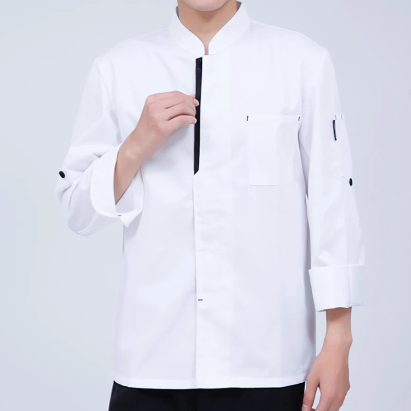Long Sleeve Унисекс шеф-повар куртка tLong/короткий рукав форма офицантки китель повара Для мужчин Для женщин рубашки для официантов одежда общественного питания пекарня одежда - Цвет: Long Sleeve