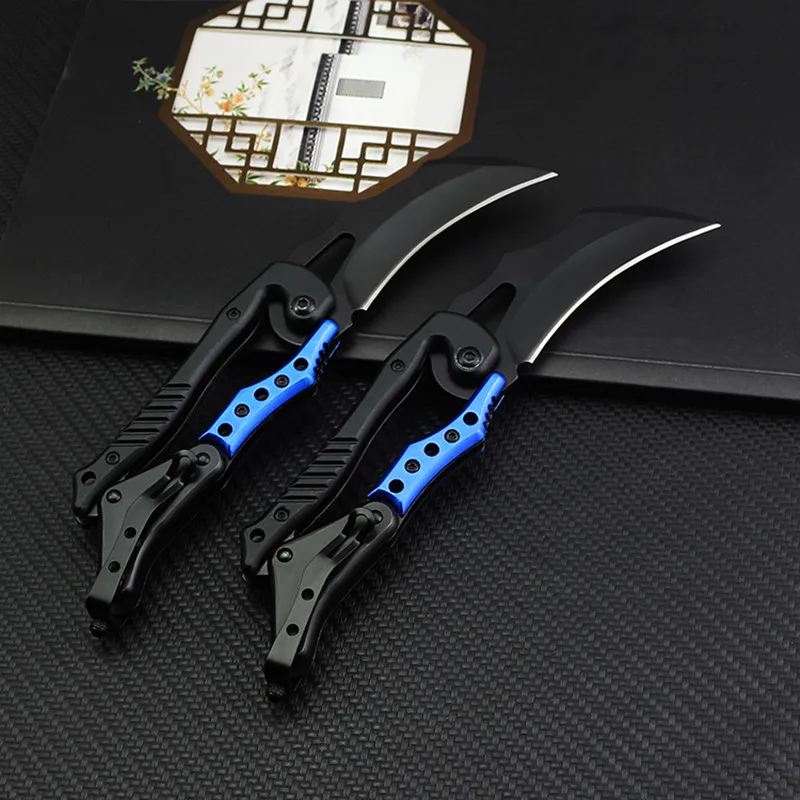 HS инструменты karambit складной карманный нож из нержавеющей стали Портативный счетчик удара механический коготь нож Тактический спасательный нож