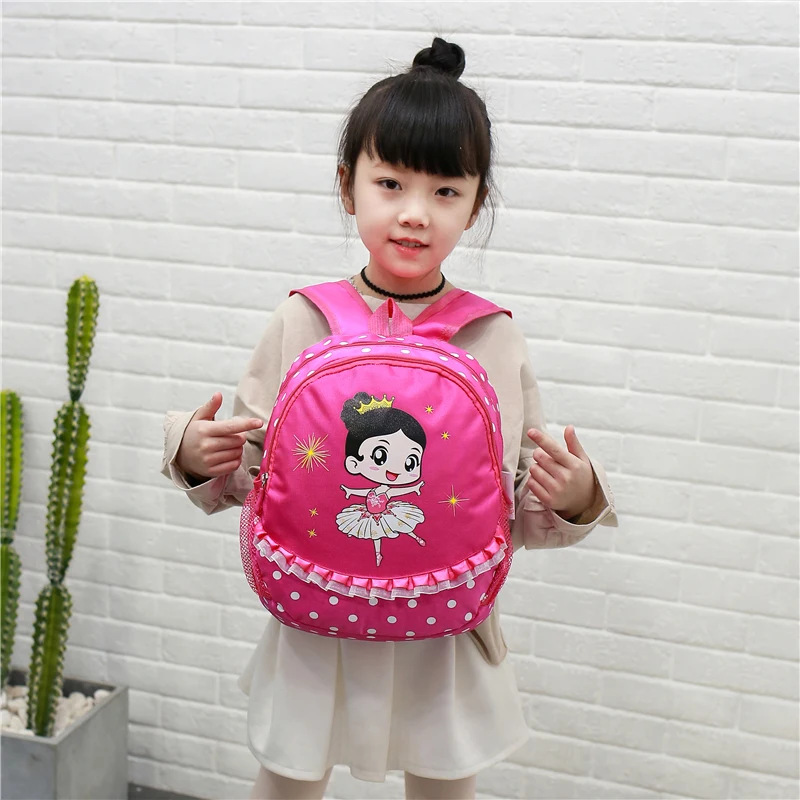 

Rose / Pink Ballet Dance Bag Girl Kids Children Book Bag Waterproof School Gymnastics Bag Ballet Backpack Bag