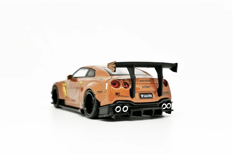 Мини GT 1: 64 LB работает 2,0 GTR R35 игрушечная машинка из сплава игрушки для детей литая под давлением модель автомобиля подарок на день рождения