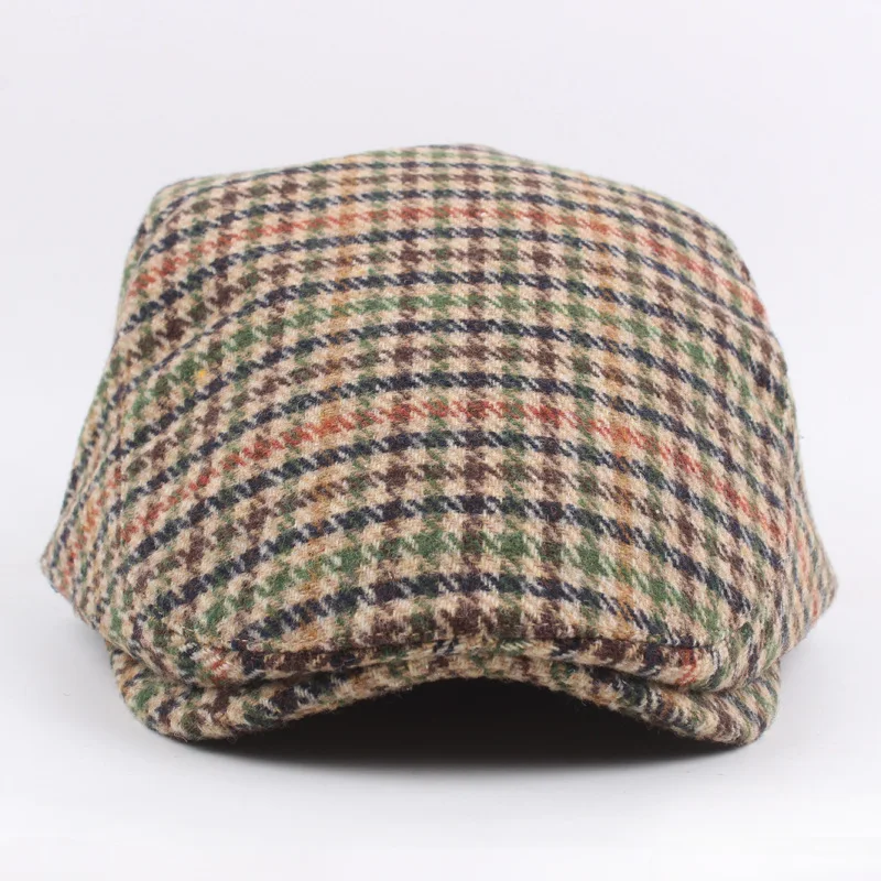 Houndstooth autumn and winter plaid beret British style retro hat hot selling | Аксессуары для одежды